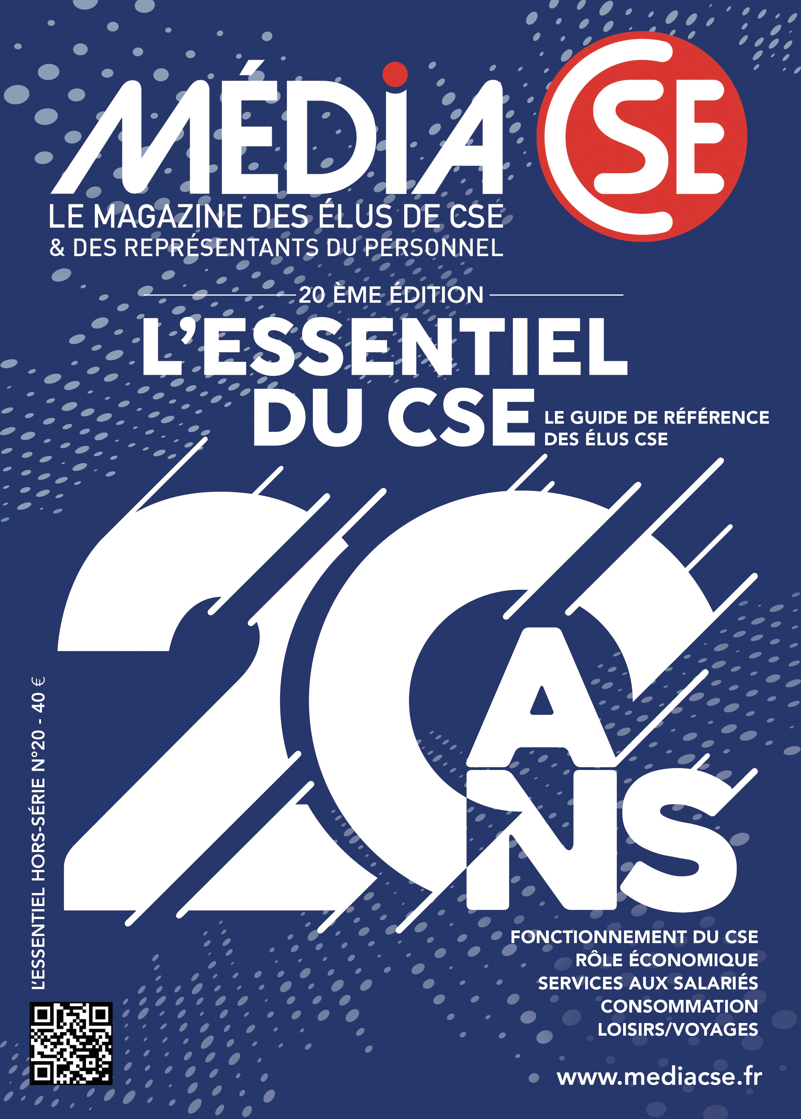 couverture d'un magazine de hors-série de Média CSE souhaitant ses 20 ans