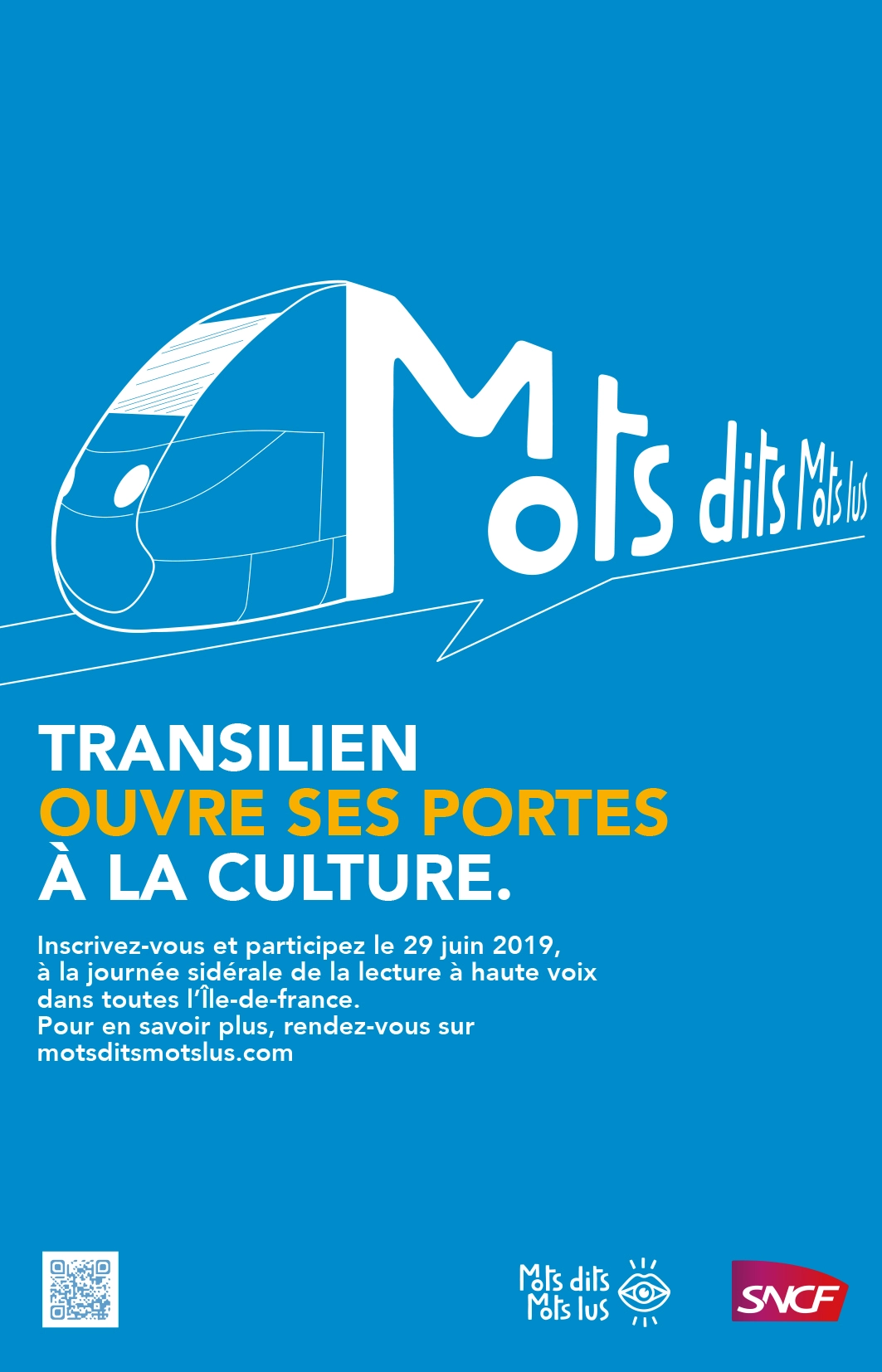 affiche de la SNCF MOT DIT MOT LUS